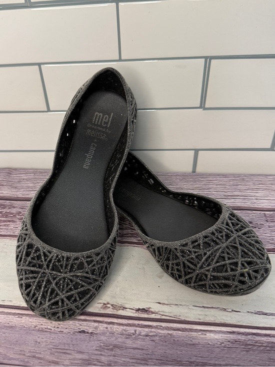 Mini Melissa Other - Mini Melissa 🖤 Jelly Flat Smokey Glitter size 11